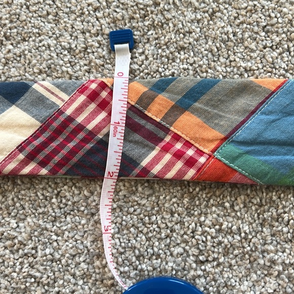 J.Crew 100 Cotton Madras Plaid Belt Fabric Tortoise  Buckle - Womens - Picture 4 of 4